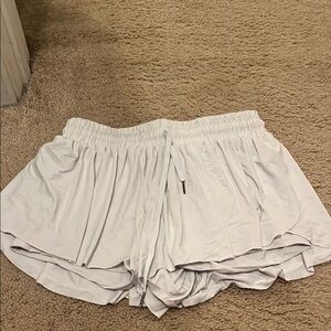 Amazon White Athletic Shorts with Elastic Waistband